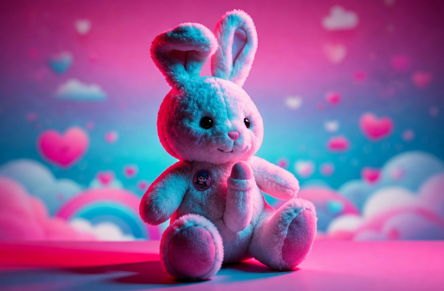 Cute plush bunny
